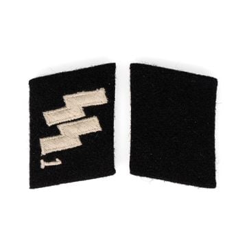 WW2 German Enlisted Man SS1 Collar Tabs