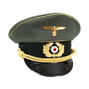 WW2 German Heer General Gabardine Visor Cap - with Insignia