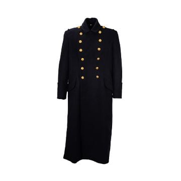 This view shows the front of the WW2 German Kriegsmarine Officer Wool Overcoat. Thumbnail.
