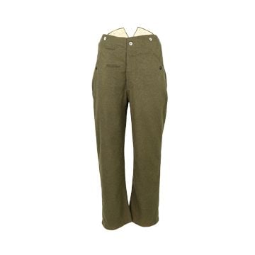 This view shows the front of the WW2 German M40 Field Grey Wool Trousers. Thumbnail.