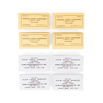WW2 US 3" x 6 Yard Gauze Box - Set of 4