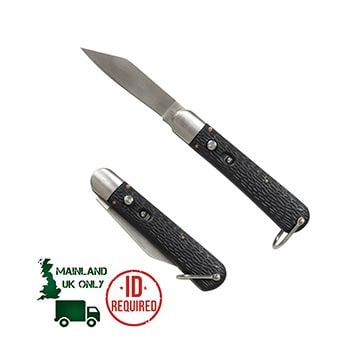 This view shows the knife open and close. Thumb.