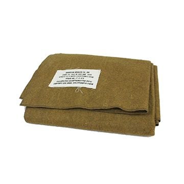 WW2 US Mustard Brown Wool Blanket