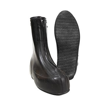This view shows the Rubber Overshoes from a front view, with a view of the sole next to it. -TN
