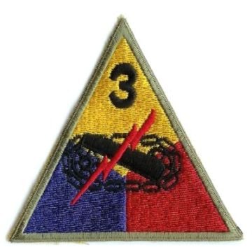 Triangular insignia of 3rd Armored Division (Spearhead Division)