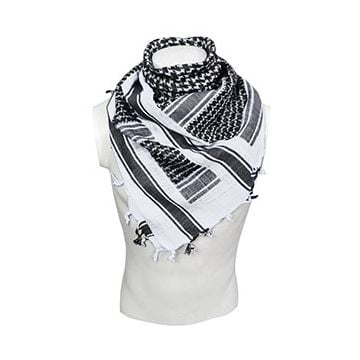 White and Black Cotton Shemagh Thumbnail