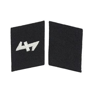 WW2 German Wolfs Hook (Vertical) Landstorm Nederland Collar Tabs Thumbnail