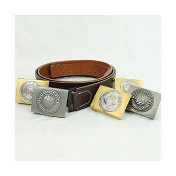 German Brown Leather Belt and WW1 Buckle Thumbnail