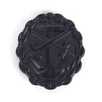 WW1 Imperial German Naval Wound Badge - Black Thumbnail
