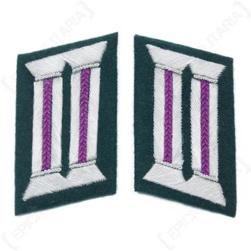 WW2 German Army Officer Collar Tabs (Chaplain Purple)
