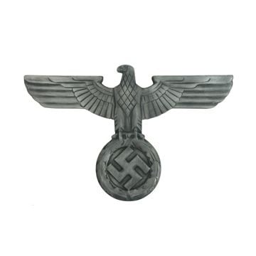 WW2 German Wall Eagle - Antique Silver - Thumbnail