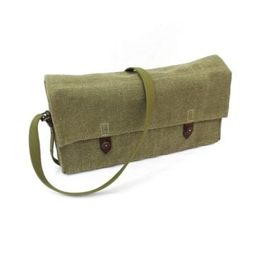 WW2 Russian Anti Tank Rifle Cartridge Bag - BUTTON Thumbnail
