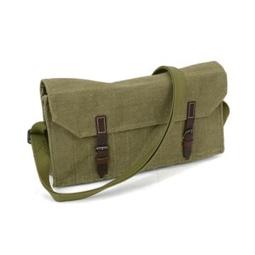 WW2 Russian Anti Tank Rifle Cartridge Bag - LEATHER STRAPS Thumbnail