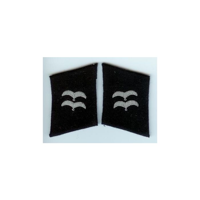 Luftwaffe RLM Construction Division Gefreiter Collar Tabs - Black