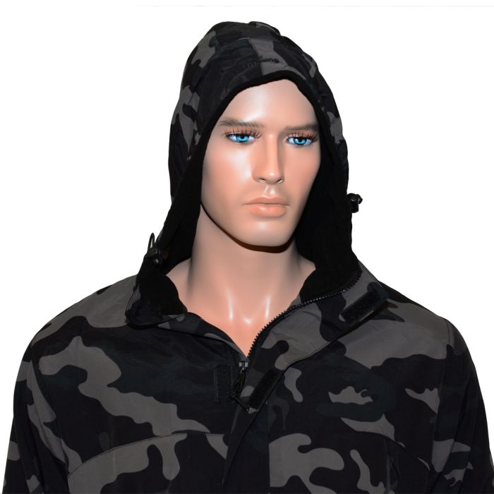 Black Windbreaker by Surplus Raw Vintage Full Zip Jacket Water Resistant New