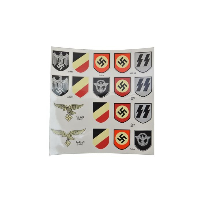WW2 German helmet Decal Sheet