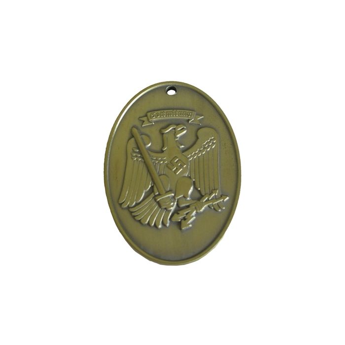 WW2 Prussian State Police Warrant/ID Tag - Brass