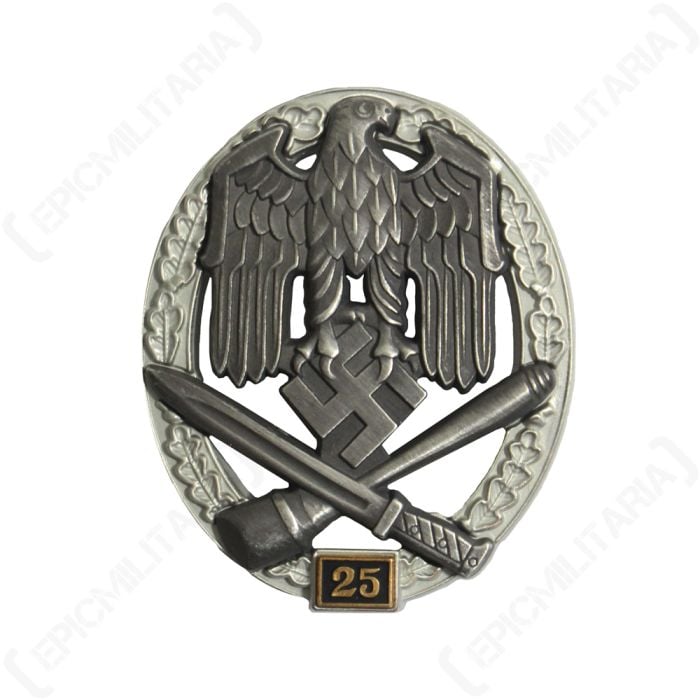 WW2 German Numbered General Assault Badge - 25