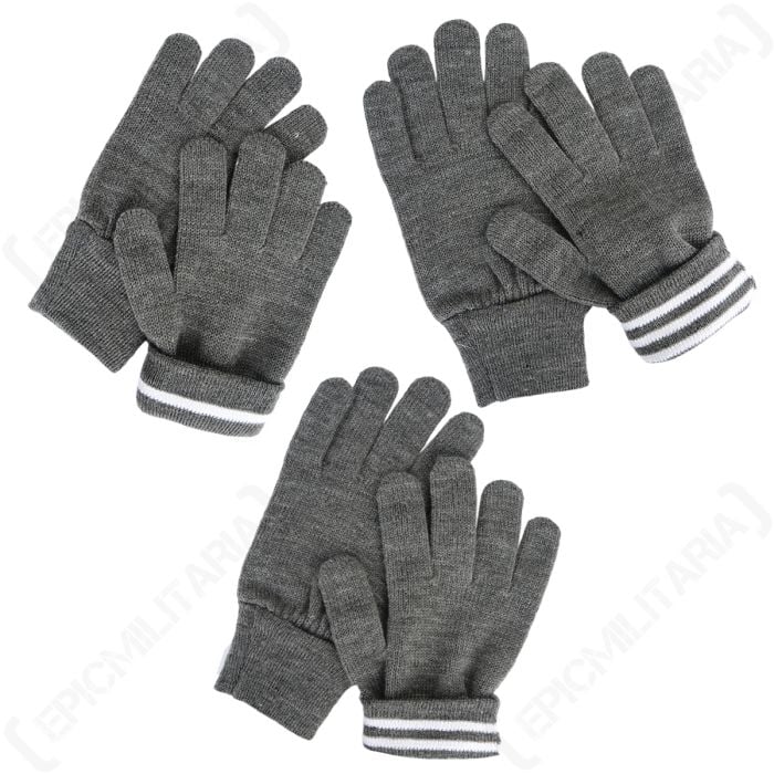 This view shows the different sizes of gloves.