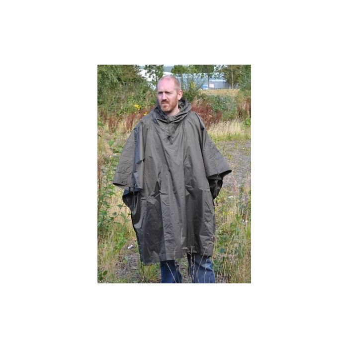 Olive Green Ripstop Poncho