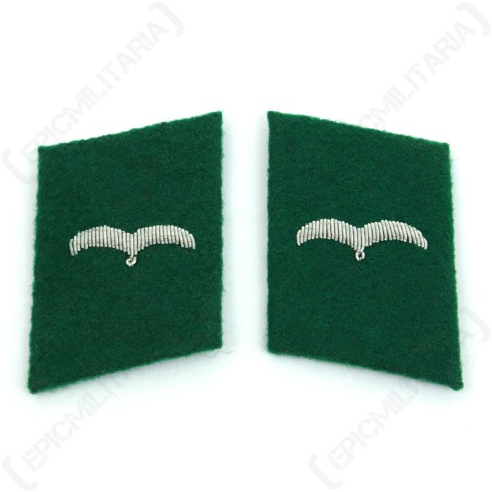 Luftwaffe Field Division Flieger Collar Tabs - Green main