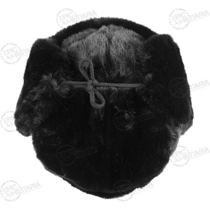 Black Faux Fur Ushanka - Epic Militaria Black Faux Fur Ushanka - Epic Militaria