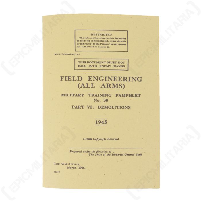 WW2 British Military Demolitions Training Pamphlet