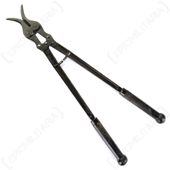 Front of pair of black metal wire cutters