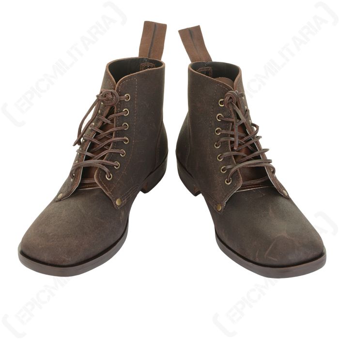 British WW1 B5 Leather Boots with Rubber Sole by William Lennon