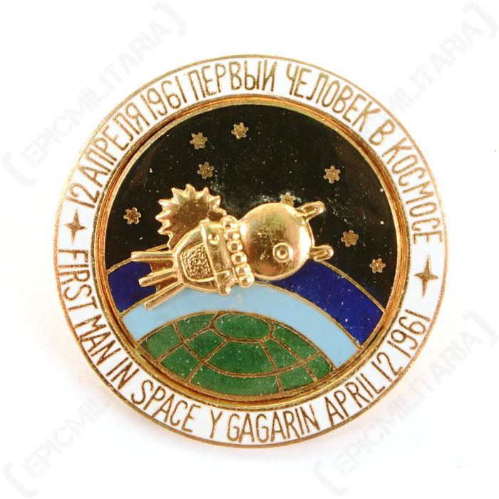 Soviet First Man In Space Yuri Gagarin Badge