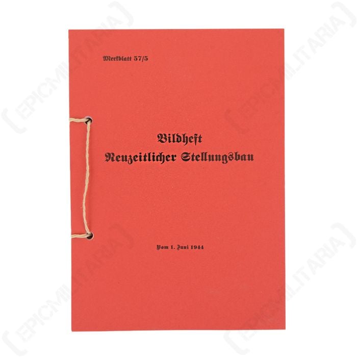 Front view of red handbook with black German text