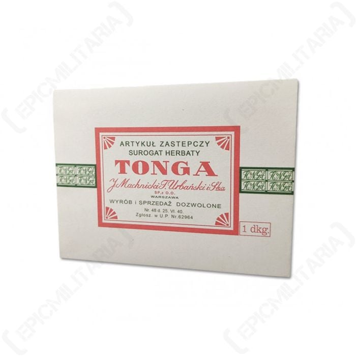 White packet with red and green detail and German text