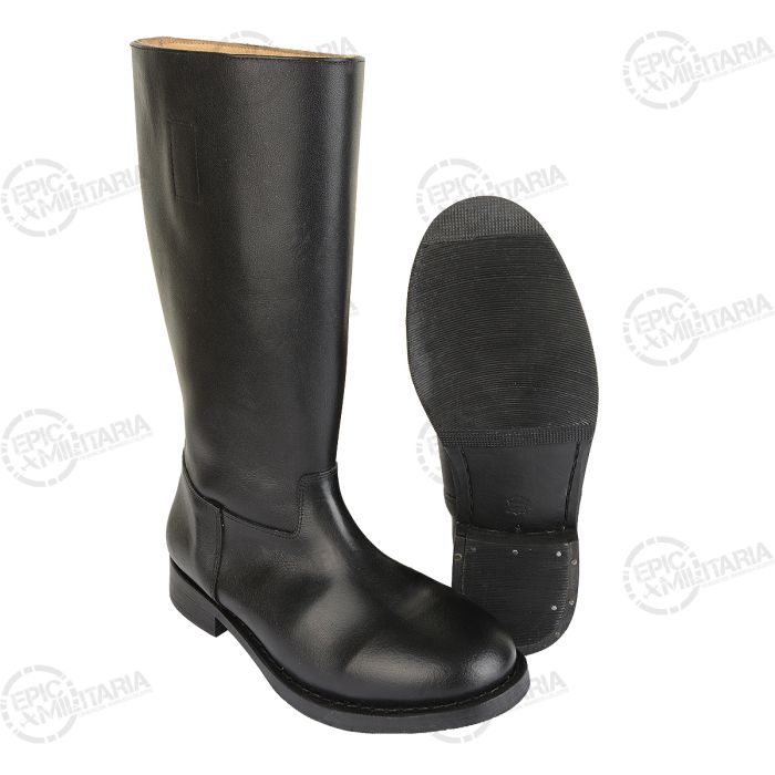 This view shows the front and the sole of the German Wachbataillon Jack Boots.