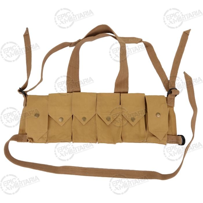 This view shows the front of the Rhodesian Chest Rig with Grenade Pouches.