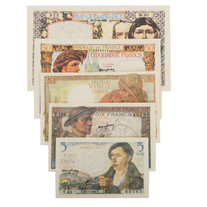 This view shows all available French WW2 Francs.
