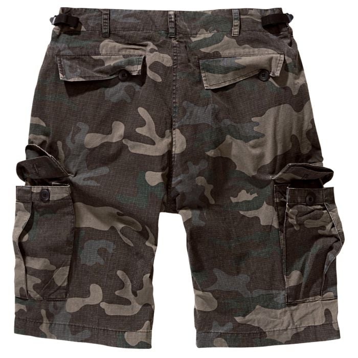 Rear view of a pair of BDU Ripstop Shorts - Dark Camo.