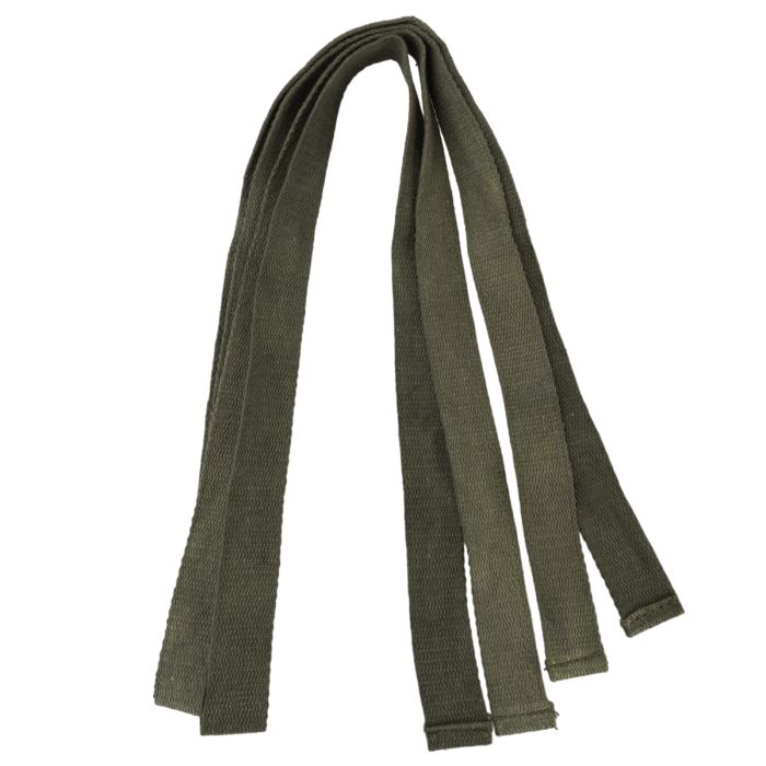 This view shows the pair of WW2 US Airborne M1942 Jump Suit Trouser Leg Tie Pair - Type 2