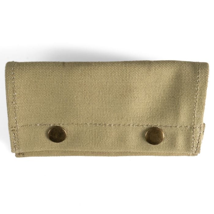 A front view of an American First Aid Pouch – Olive.