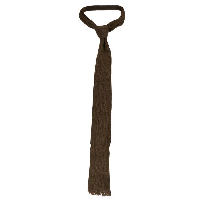 This view shows the front of the wool tie.