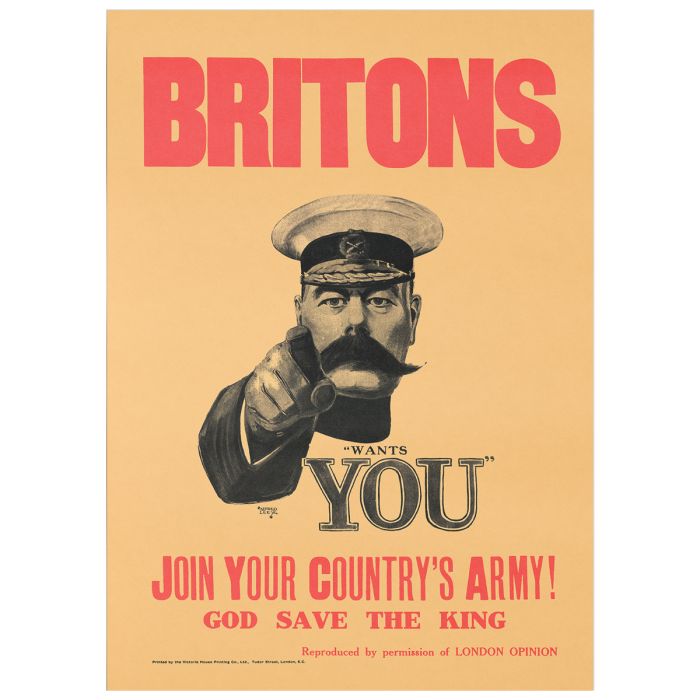 This view shows the front of the "Britons" - British WW2 Poster .