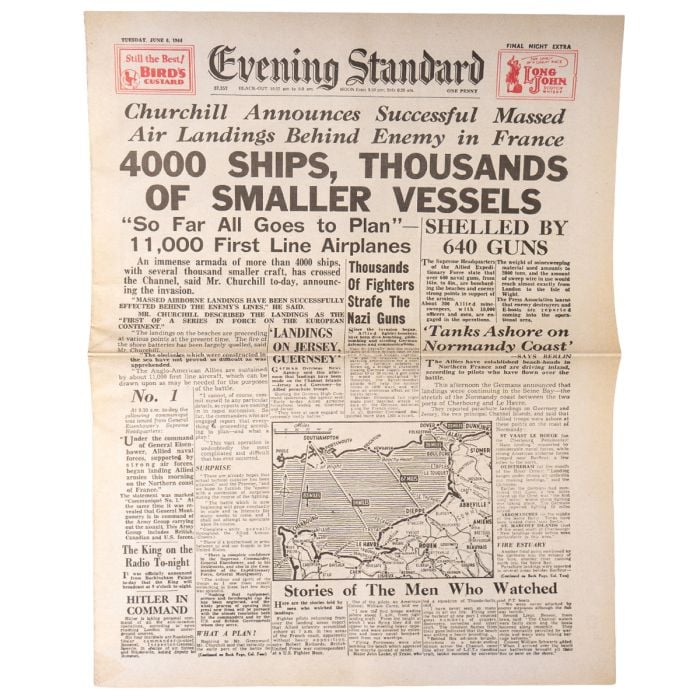 This view shows the front of the newspaper.
