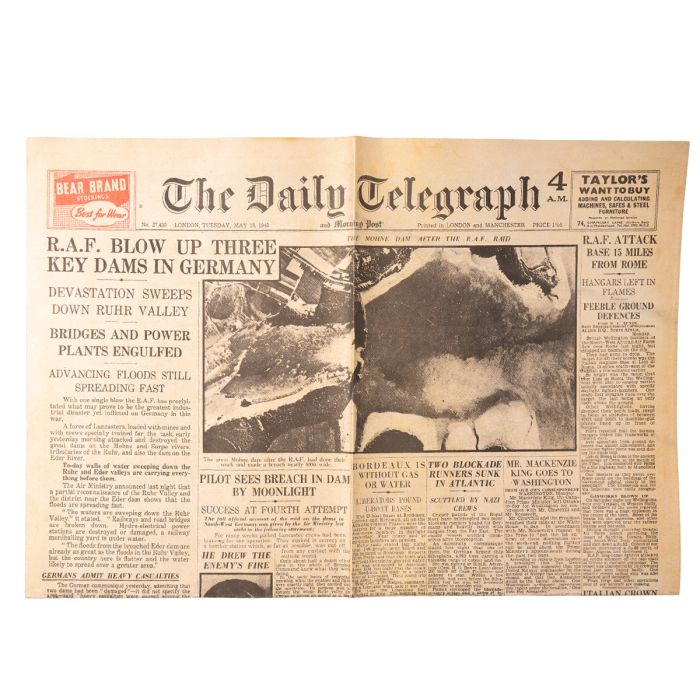 This view shows the front of the newspaper.