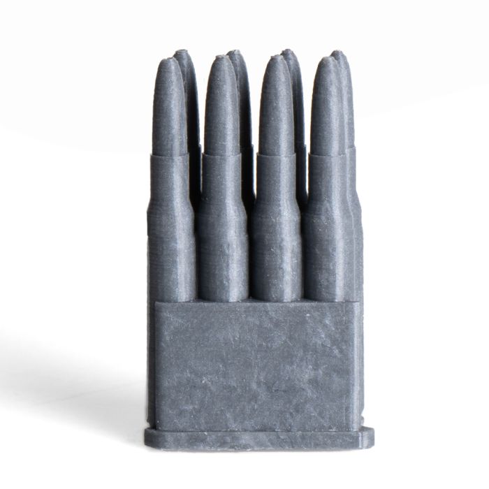 Front view of a set of US M1 Garand Dummy Mag Blocks.