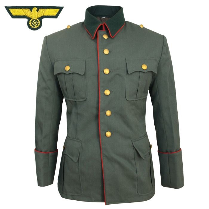 This view shows the front of the German Generals Gabardine Wool Tunic & Tunic Eagle - Ex TV Rental - XL.