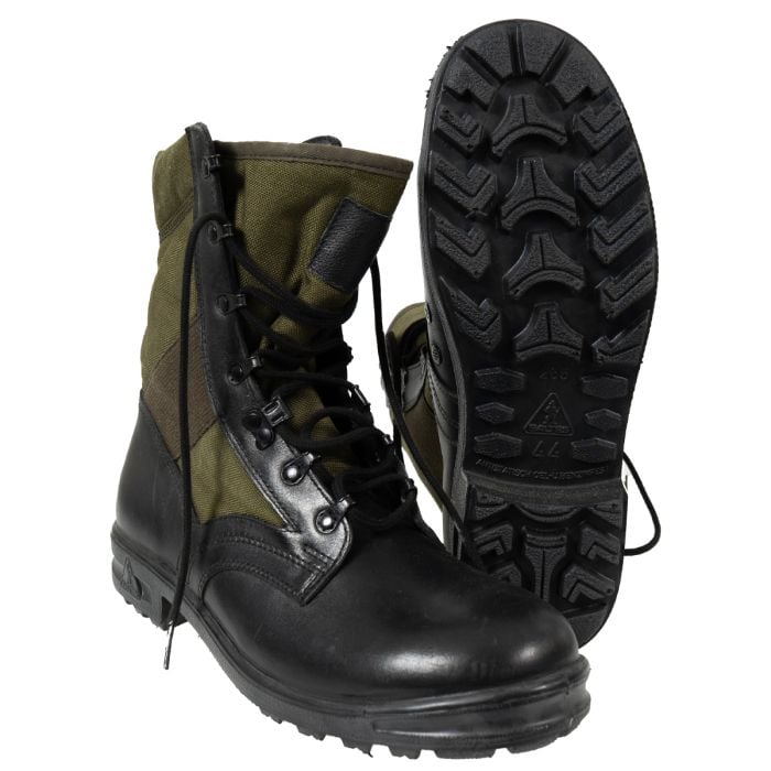 This view shows the front of the jungle boot.