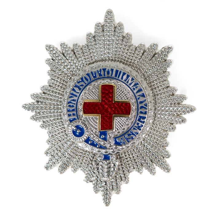 This view shows the front of the medal.