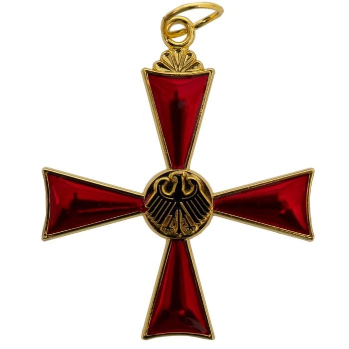 This view shows the front of the badge.