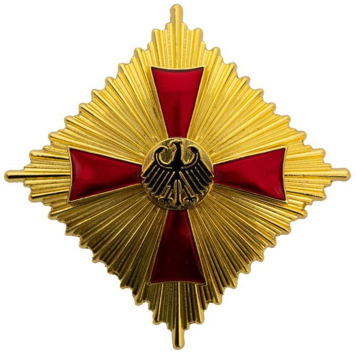 This view shows the front of the badge.