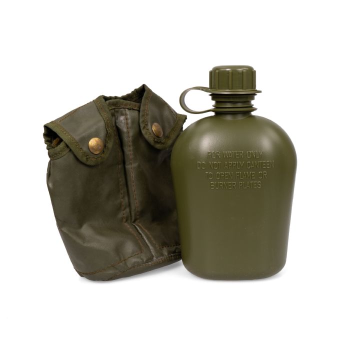 Belgian army water bottle with separate cover main image