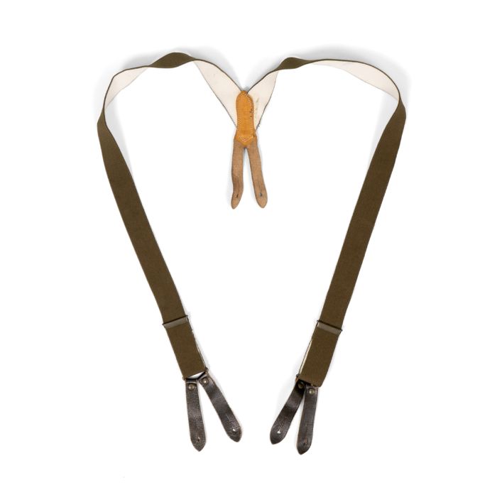 Original BW German Army Suspenders in Olive Drab main image